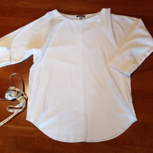 Lilla P Dolman Sleeve Pullover, Size M, white.